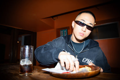 CLASSIC LOGO ZIP HOODIE /BLK