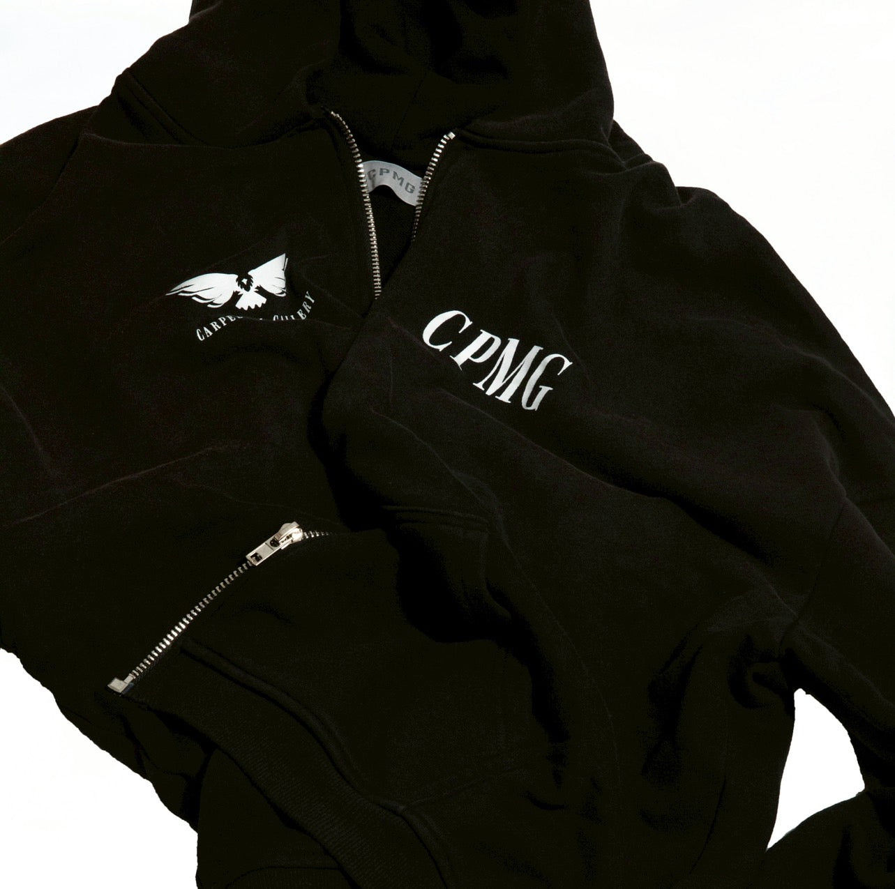 CLASSIC LOGO ZIP HOODIE /BLK